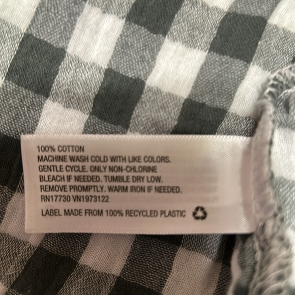 Great/white gingham button down - Picture 5 of 5